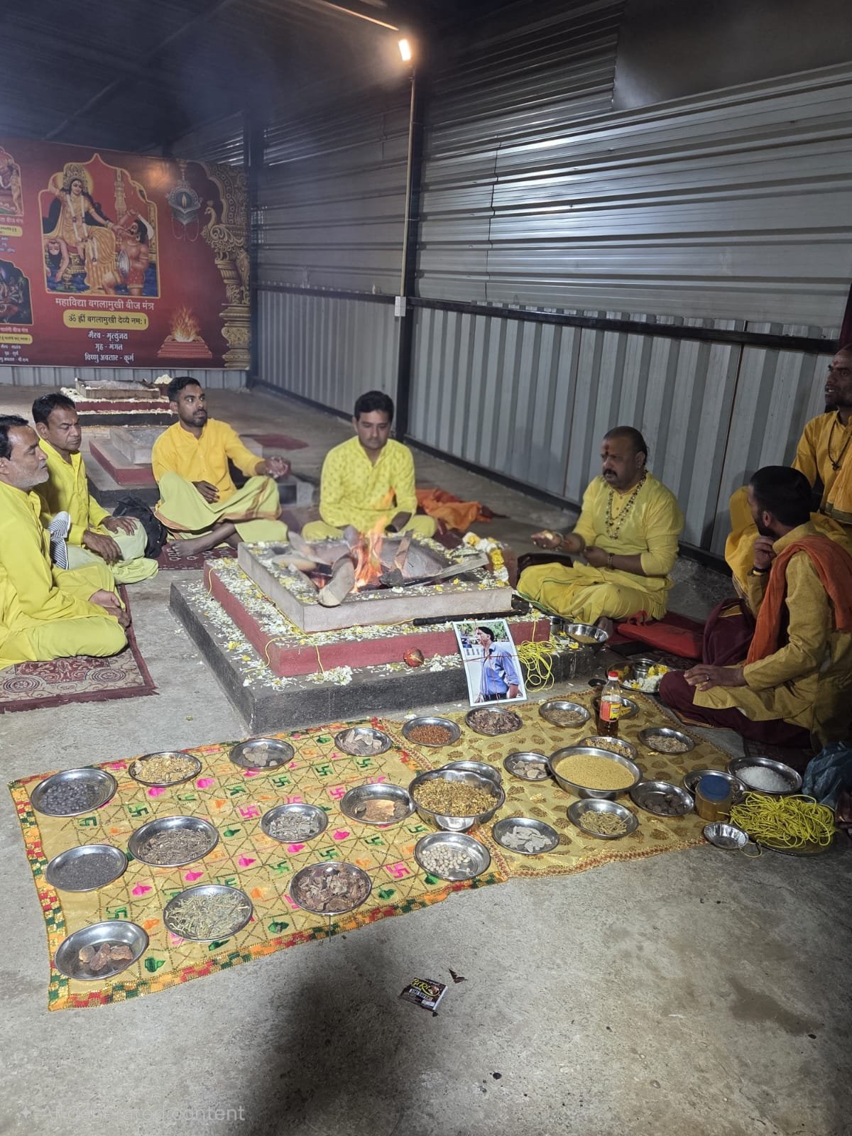 A sacred havan ceremony with offerings performed under Panditji’s guidance